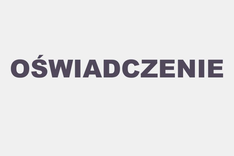 Oświadczenie