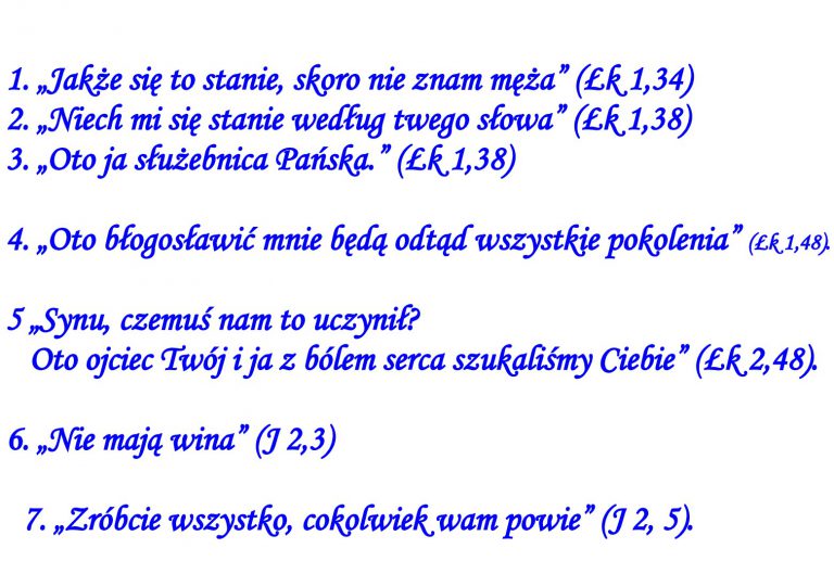 Ignacy i słowa Naszej Pani