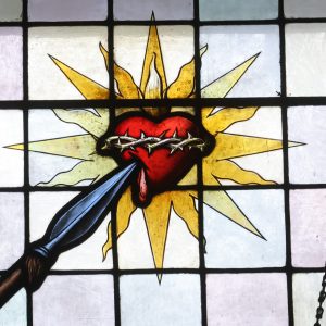 Blask Serca Jezusa włócznią przebite