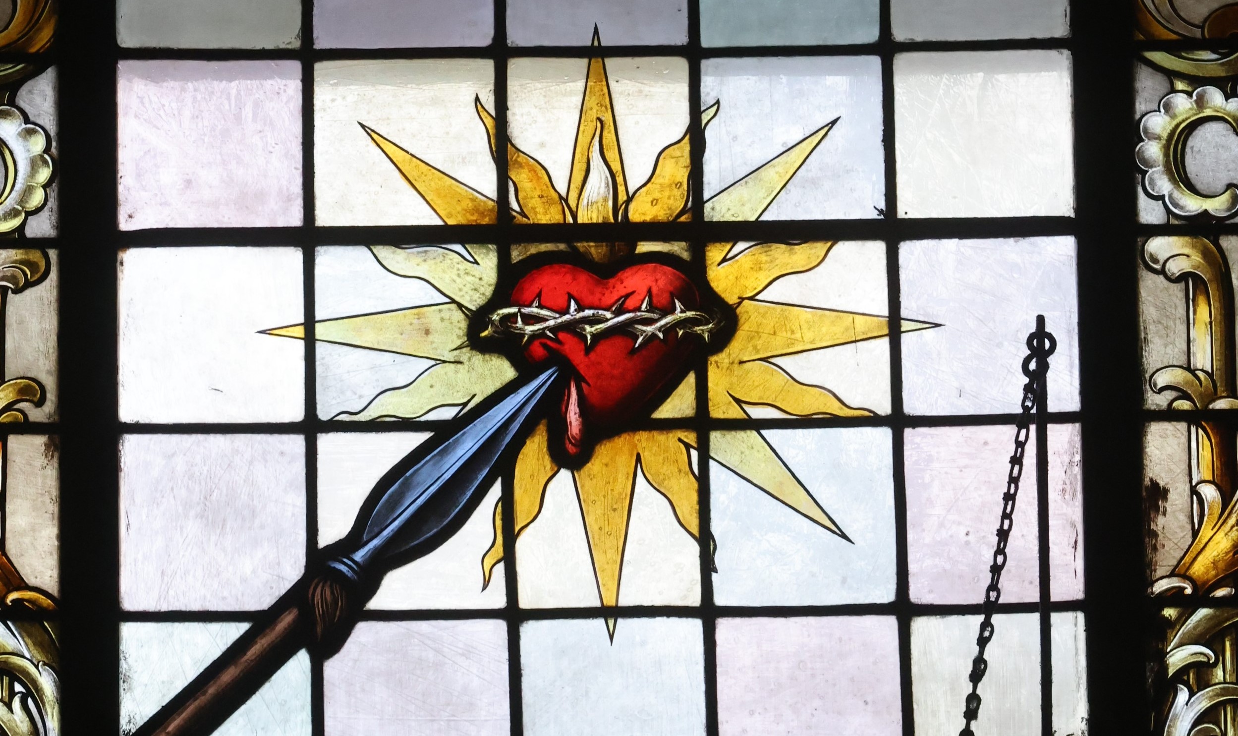 Blask Serca Jezusa włócznią przebite