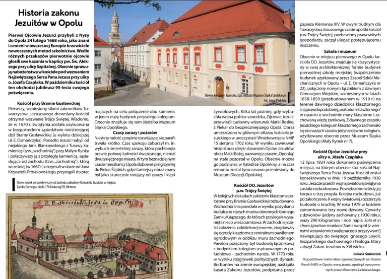 “Opole i kropka” – historii jezuitów w Opolu